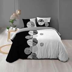 Douceur d'Intérieur, Stormi 3-Piece Bed Linen Set, 260 x 240 cm, 100% Cotton