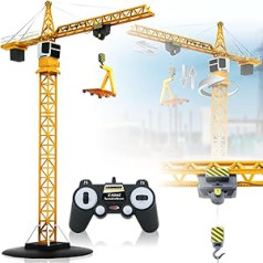 JAMARA Liebherr Tower Crane Construction Site Vehicle 1:20 Remote Controlled 2.4 GHz Officially Licensed (Liebherr Tower Crane)