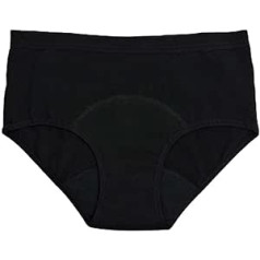 IMSEVIMSE Hipster Period Briefs, Black, Size XL, Light Flow (Pack of 1)