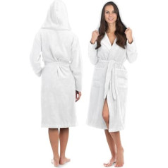 Liebenstein® Premium Women's Bathrobe Made of 100% Velvety Soft Cotton with Hood - Elegant Fit in 3 Sizes for the Perfect Cuddly Factor - Women's Dressing Gown Fluffy & Soft