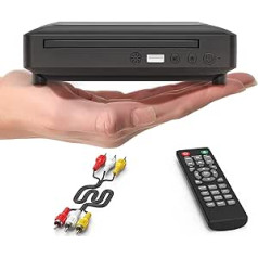 Ceihoit Mini DVD Player for TV HDMI/AV Output with Cable Included, HD 1080P Upscaling, USB Input, All Regions Free, Error Correction, Integrated PAL/NTSC System, DVD CD Player