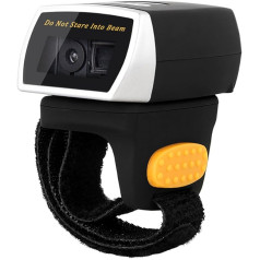 NETUM Bluetooth Mini Barcode Scanner for Portable Ring/Wireless CCD Handheld Scanner/Handheld Reader USB/Precise and Fast Reading for Mobile Payment Computer Screen Android/IOS/IPAD/MAC NT-R3