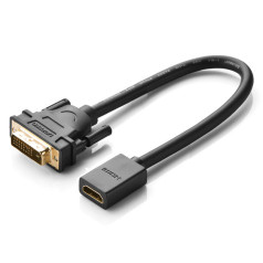 Переходник HDMI (гнездо) на DVI (штекер), 0,15 м, черный