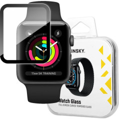 Гибридное защитное стекло для Apple Watch 1/2/3 38 мм Watch Glass чёрное
