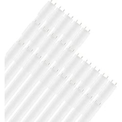 Candelastika 25 Stück LED Röhre T8 60 cm 10W/860 G13 tageslichtweiß 6000K – LED-Neonröhre inkl. LED Starter – 1200 Lumen – nicht dimmbar - 270° Ausstrahlung – Ersatz für 18 Watt Leuchtstoffröhre