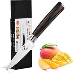 imarku Paring Knife - Paring Knives, 3.5 Inch Small Kitchen Knife - Japanese SUS440A Stainless Steel Fruit Knife, Ergonomic Pakkawood Handle, Ultra Sharp Knife