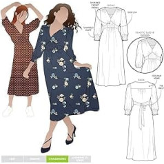 Style Arc Sewing Pattern - Philomena Woven Dress (Sizes 18-30)
