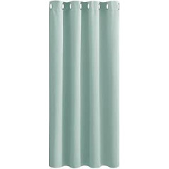 PONY DANCE Short Opaque Blackout Curtain for Children's Room Boys Opaque Curtains with Eyelets Thermal Curtains Against Cold 1 Piece H 137 x W 132 cm Summer Green
