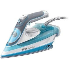 Braun Household Braun TexStyle 5 SI 5006 BL Steam Iron with FreeGlide 3D Ironing Sole, Vertical Steam, 2600 Watt, Steam Jet 180 g/min, 300 ml Water Tank