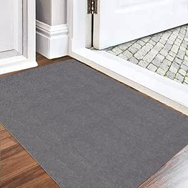 DFIONC Durable Indoor Doormat, Washable Dirt Trapper Mat, Super-Thin Entrance Doormat, Absorbent and Non-Slip Kitchen Runner