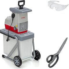 IKRA Electric Garden Shredder Roller Shredder ILH 3000 A, Strong 3,000 W, Includes Scissors and Safety Glasses