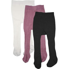 Techcity Baby Girls Toddler Seamless Cable Knit Tights Cotton Stockings (3 Pack)