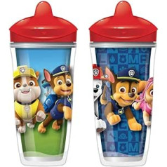 Playtex Baby Stage 3 Paw Patrol Sippy Cups for Ages 1+ Insulated Leakproof Blue Lid 9oz (Pack of 2)