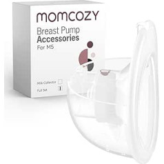Momcozy Complete Collection Cup Kit Only Compatible with momcozy M5, Not for Others.Genuine Breast Pump Replacement Accessories (160ml, with Double Sealed Flange 24mm)