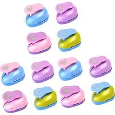Lurrose 12 Stk Bastelpapier schneiden Locher für Bastelarbeiten Kantenstanze handwerkliches Stanzwerkzeug Craft Shaper Puncher Papier stanzt Papierstanzer für Kinder Papier geschnitten