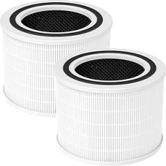 Pack of 2 Replacement Filters for Levoit Core 200S Air Purifier, 3-in-1 H13-True HEPA Filter & Highly Efficient Activated Carbon Filter & Nylon Pre Filter, 3-Stage Filtration, Replacement Core 200S-RF