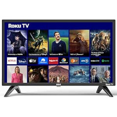 RCA Smart TV 24 Inch TV (Roku TV) HD Ready Dolby Audio Triple Tuner Apple TV+ Netflix Disney+ YouTube Prime Video USB HDMI WiFi