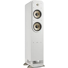 Polk Audio Signature Elite ES55 High Resolution HiFi Floorstanding Speaker for Home Theatre, Hi-Res Certified, Compatible with Dolby Atmos and DTS:X (1 Piece), White