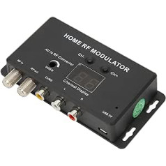 UHF Modulator, TV Link Modulator, Supports PAL/NTSC, Professional AV to RF Converter, for Set Top Box, A/V Sources, Widely Compatible
