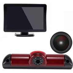 Super HD Reversing Camera Set: 4.3 Inch TFT LCD Colour Display Car Monitor + 1280 x 720 Pixel 1000TV Lines HD Night Vision Reversing Camera for Fiat Ducato X250/Peugeot Boxter/Citroen Jumper