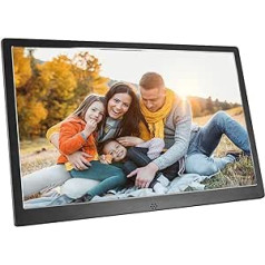 KASTISS 14 Inch Digital Photo Frame, 1280 x 800 cm, HD Picture, Music Video Function, Remote Control Function, USB/SD Card Support (Black)