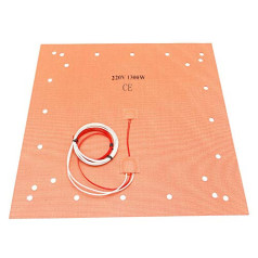 POLISI3D CR10 S5 Silicone Heating Pad 508x508mm 20x20 Heated Bed with 24 Holes for Creality CR-10 S5 3D Printer Large Print Bed Self Adhesive Back Sensor 220V