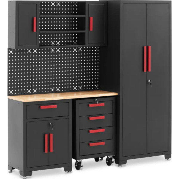 Комплект мебели для мастерской, шкаф-купе, шкаф на колесах, перфорированная стенка