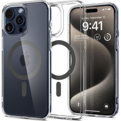 Spigen Чехол Ultra Hybrid Mag с MagSafe для iPhone 15 Pro Max, графитовый