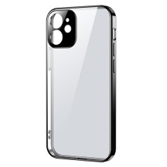 Ультратонкий прозрачный чехол с металлической рамкой для iPhone 12 mini черный