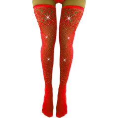 Thigh High Glitter Rhinestone Stockings Sexy Fishnet Stockings