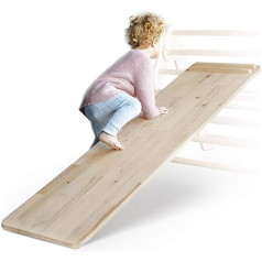 Ehrenkind® Varnished slide board and chicken ladder Pikler Art, solid beech wood, the slide board is an addon for the climbing triangle rung triangle, climbing frame