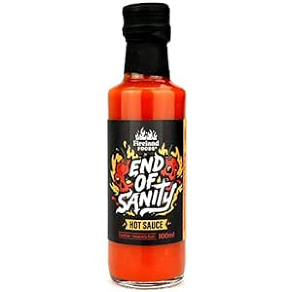 ‎Fireland Foods Fireland Foods - End of Sanity Sauce - Chill Sauce with Carolina Reaper Chilli - Extract-free Hot Sauce - 100 ml