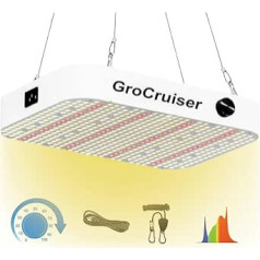 GroCruiser Plant Lamp LED Full Spectrum, 600 W LED Grow Lamp Dimmable with 584 LEDs, UV & IR for Indoor Plants, Full Spectrum Plant Light with Daisy Chain Function for VEG, Flowers