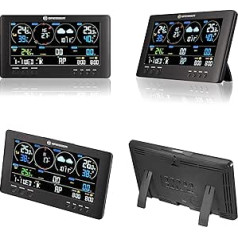Bresser Additional Base Station for 7002586 WLAN Wireless Weather Station ClearView Weather Centre with Alarm Clock Black