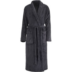 Brandsseller Micro-fibre Bathrobe, Unisex, for Men and Women, in Sizes S / M - L / XL - in the Following Colours Cream, Pink, Brown, Navy and Grey