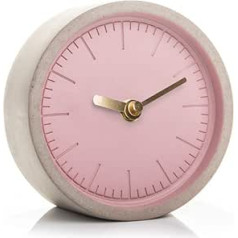 Good Design Works Concrete Clock Beton Uhr – Rosa, 13 x 13 x 6 cm