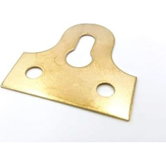 Pack of 50 x 32mm Brass Plated Slatted Mirror Glass Panels - Safe Frame for Hanging Mirrors