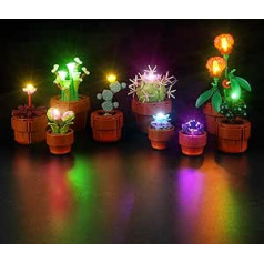 cooldac LED Light Kit for Lego 10329 Icons Mini Plant Set (Lighting Only, No Lego), Creative Decorative Lights Set Compatible with Lego 10329 Icons Mini Plants Building Block Model