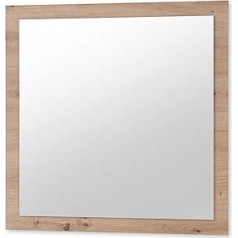GOMERA Wall Mirror in Artisan Oak Look, Versatile Mirror for Hallway and Wardrobe, 78 x 78 x 2 cm (W x H x D)