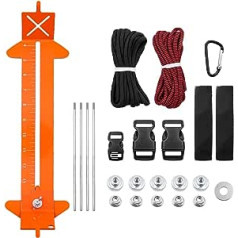 WANGCL 2-in-1 Paracord Bracelet Jig Kit Paracord Tool Kit Adjustable Length Weaving DIY Craft Maker with Cord and Buckles (Orange)