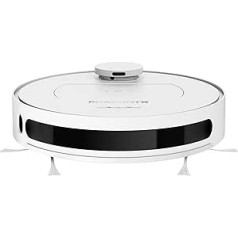 Rowenta RR7647 X-Plorer Series 75 Robot Vacuum Cleaner, Vacuum and Wipe, High-Precision Laser Navigation, Personalised Settings via App, Voice Assistance Compatible, HEPA Filtering, for Carpet, White
