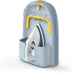 Joseph Joseph Pocket Space Saving Folding Ironing Board, Compact Table Top Ironing Board with Cotton Cover, Grey/Yellow