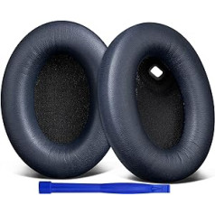 SOULWIT Professional Replacement Ear Pads for Sony WH-1000XM4 Over-Ear Headphones with Soft Protein Leather, Noise Isolation Memory Foam, Extra Thickness-Blue