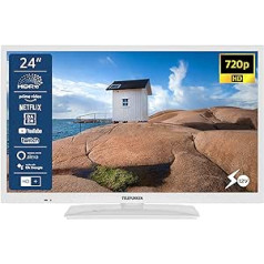 TELEFUNKEN XH24SN550MV-W 24 Inch TV/Smart TV (HD Ready, HDR, Triple Tuner, 12 Volt) - 6 Months HD+ Included [2023]