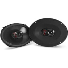 JBL Stage3 9637 3-Way Car Speaker Set by Harman Kardon - 375 Watt Car Boxes - Oval JBL Box Large 6 x 9 Inches (152 mm x 230 mm) Black