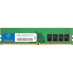Rasalas Memory RAM Module (16 GB, DDR4, 2133 MHz, PC4-17000, Non-ECC, Unbuffered, 1.2 V, CL15, 1Rx8, Single Rank, 288-pin, UDIMM)