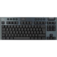 Logitech G915 TKL Tenkeyless Lightspeed RGB Mechanical Gaming Keyboard for Laptop and PC, Low Profile Switch, LIGHTSYNC RGB, Wireless, Bluetooth Function, Black