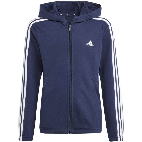 Толстовка с молнией во всю длину и тремя полосками adidas Essentials Jr IB1667 / 164см