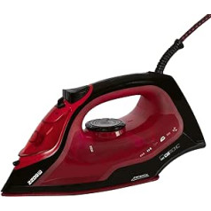Clatronic DB 3752 Automatic Steam Iron, 3-Stage Steam Control (0-1-2), 7 Functions, Transparent Water Tank Approx. 250 ml, Red, 263941
