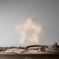 Lights4fun Rose Gold, Battery Operated Osby Star With Micro LEDs And Timer